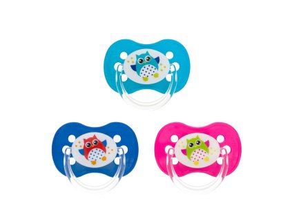 canpol babies silikonovy cumlik so symetrickou spickou 0 6m owls