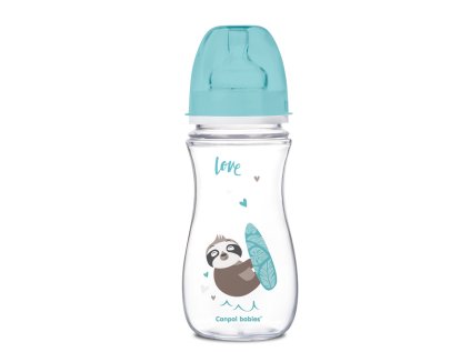 canpol babies antikolikova flasa so sirokym hrdlom easystart 300ml pp exotic animals modra