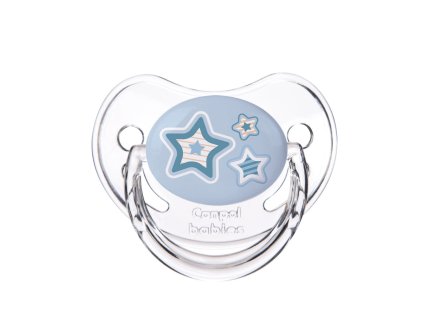 canpol babies silikonovy cumlik s ortodontickou spickou 18m newborn baby modry