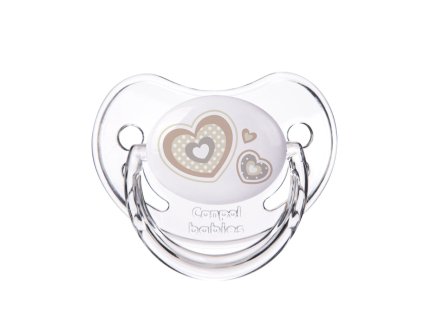 canpol babies silikonovy cumlik s ortodontickou spickou 18m newborn baby bezovy