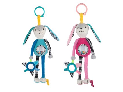 canpol babies plysova hracka s hrkalkou a zrkadielkom dlhe usi