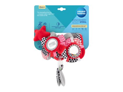 canpol babies interaktivna spirala do postielkykocika zigzag cervena