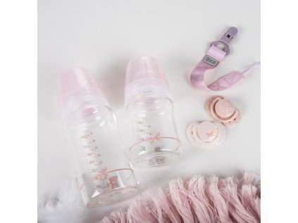 lovi diamond glass flasa 150 ml baby shower ruzova