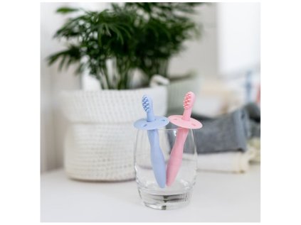 canpol babies silikonovy zubni kartacekkousatko se stitkem ruzovy