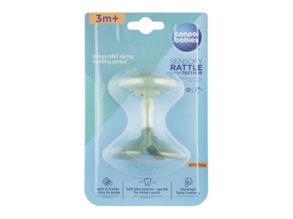 canpol babies senzoricka hrkalka s hryzackou zelena