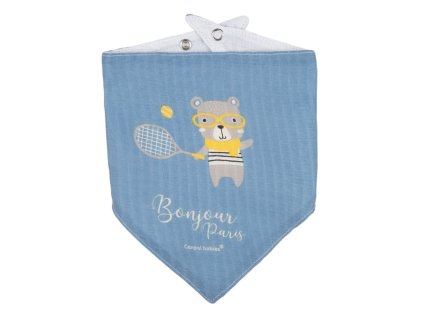 canpol babies muselinovy slintacek bonjour paris 2 ks modry