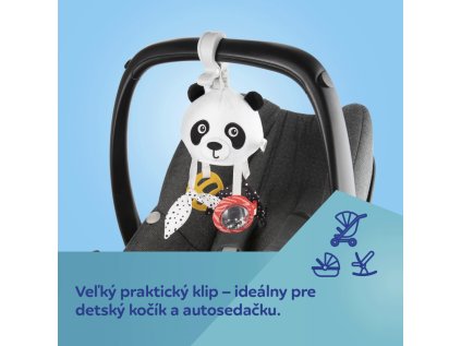 canpol babies senzoricka zavesna cestovna hracka panda s klipom babiesboo