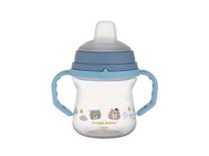 canpol babies silikonovy cvicny pohar easystart 120ml pp exotic animals ruzovy