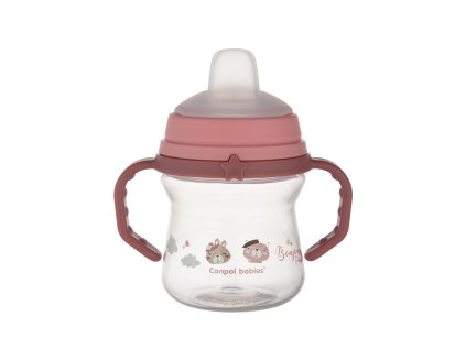 canpol babies silikonovy cvicny pohar easystart 120ml pp exotic animals ruzovy