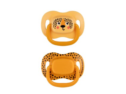 canpol babies set symetrickych silikonovych cumlikov babiesboo 0 6m 2ks oranzovy