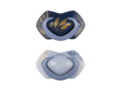 canpol babies cumlik silikonovy symetricky light touch gold 6 18m 2ks modry