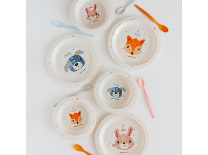 canpol babies tanier plastovy cute animals psik