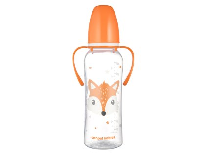 canpol babies flasa uzkohrdla s uchytmi cute animals 250ml liska