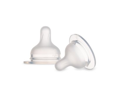 canpol babies cumlik silikonovy k flasi s shape 3m 2ks pomaly