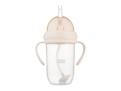 canpol babies hrncek nevylievaci so slamkou a zavazim 270ml kremovy
