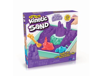 Spin Master KINETIC SAND KRABICA TEKUTÉHO PIESKU S PODLOŽKOU FIALOVÁ