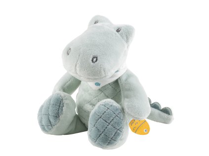 NATTOU Krokodíl plyšový mini Romeo s hrkálkou 20 cm Romeo, Jules & Sally