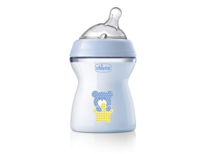 CHICCO Fľaša dojčenská antikolik Natural Feeling 250 ml chlapec 2m+
