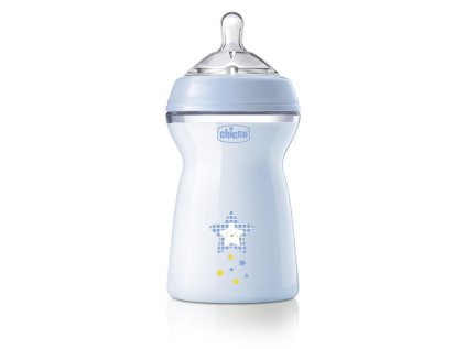 CHICCO Fľaša dojčenská antikolik Natural Feeling 330 ml chlapec 6m+