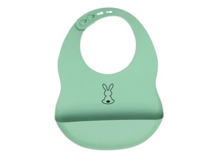 NATTOU Podbradník silikónový so zapínaním zelený bez BPA