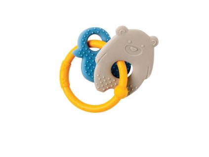 NATTOU Hryzačka silikónová BPA free Lapidou macko šedá