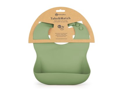 PETITE&MARS Podbradník silikónový Take&Match Sweet Pea 6m+