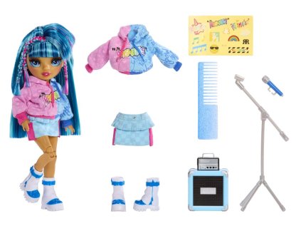 MGA Rainbow High Junior Fashion bábika v rockovej kapele - Skyler