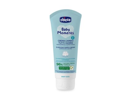CHICCO Krém na detský zadoček Baby Moments bez parfému na každý deň 100ml, 0m+
