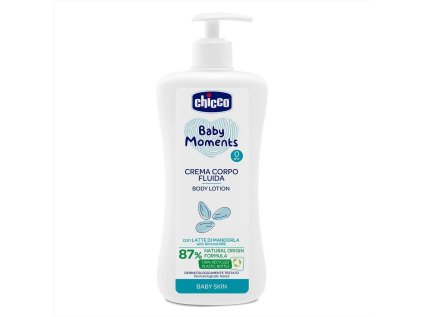 CHICCO Mlieko telové s dávkovačom Baby Moments 87 % prírodných zložiek 500 ml