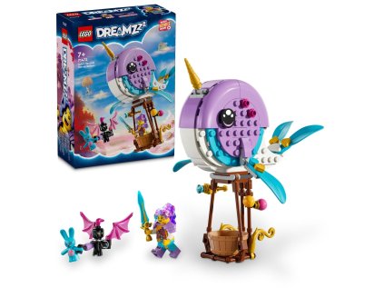 Lego Izzie a jej teplovzdušný balón v tvare narvala