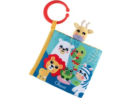 CHICCO Knižka textilná senzorická zvieratká 3m+