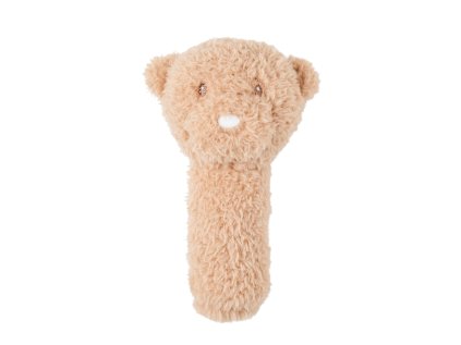NATTOU Hračka plyšová hrkálka Teddy medvedík 14 cm, 0m+