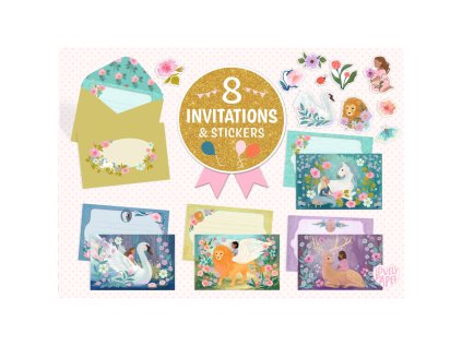 dd03494 uzasne stvorenia 8 pozvanok s nalepkami 01