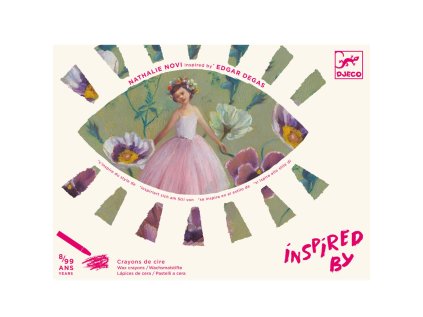 olejove pastelky s predlohami balerina djeco DJ09381 1