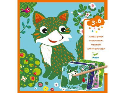 dj09093 vyskrabovacie obrazky male zvierata 4 ks