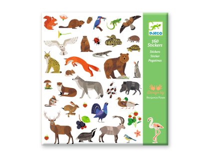 dj09285 samolepky fauna 160 ks 2