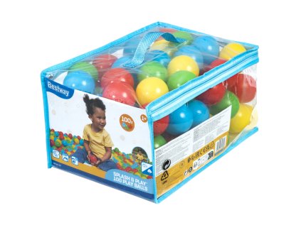 100 plastových loptičiek v taške na zips, priemer 5,85 cm