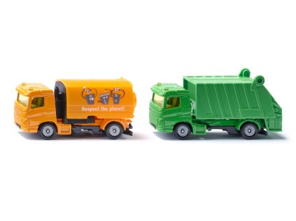 SIKU Blister - zametacie a smetiarske auto, komunálny set