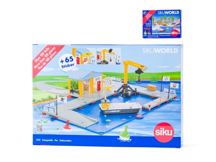 SIKU World - nakladací prístav s mólom a člnom