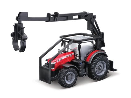 Bburago - FarmLand, Traktor Massey Ferguson 8740S - lesný traktor, 10cm