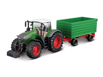 Bburago - FARMLAND, Fendt 1050 s dvojstranným sklápacím prívesom, 10 cm