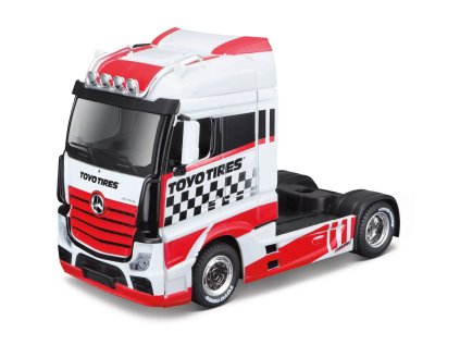 Bburago - Haulers custom cabs, M-B Actros Gigaspace, červeno-biela, 1:43