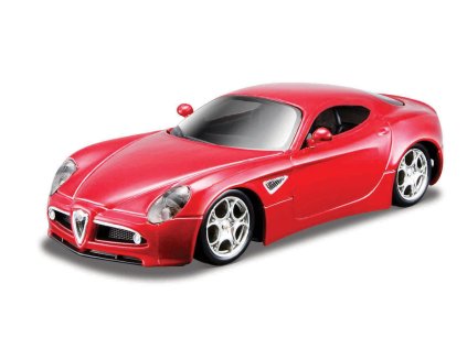 Bburago - Autá HOBBY, Alfa 8C Competizione (2007), červená metalíza, 1:32