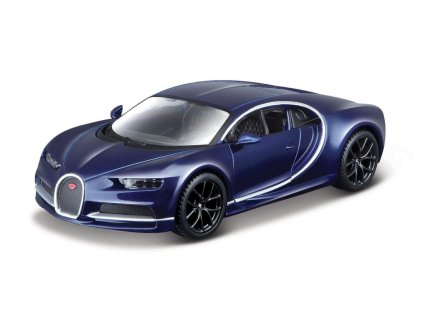 Bburago - Autá HOBBY, Bugatti Chiron, tmavo modrá metalíza, 1:32