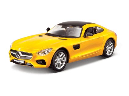 Bburago - Autá HOBBY, Mercedes - AMG GT, žltá metalíza, 1:32