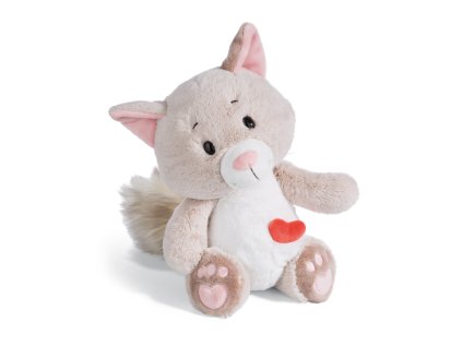 NICI plyš Love Mačička huňatá 25cm, sediaca, GREEN