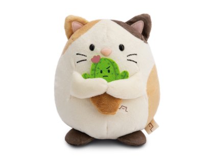 NICI plyš MyMochi Mačička Angy 16cm s kaktusom v darčekovom balení, 11x12x6, 5cm