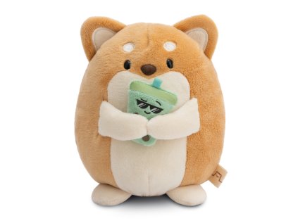 NICI plyš MyMochi Psík Hiro 16cm s bubble tea v darčekovom balení, 11x12x6,5cm