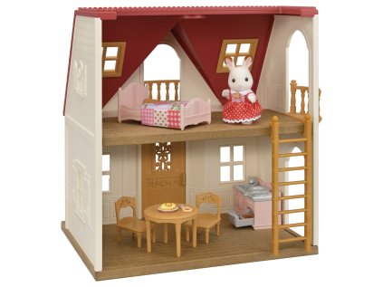 Základný dom s červenou strechou nový