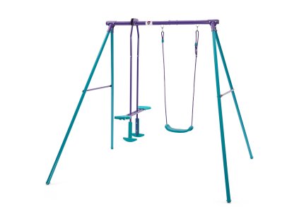 Detská kovová hojdačka 2v1, 210x178x183cm